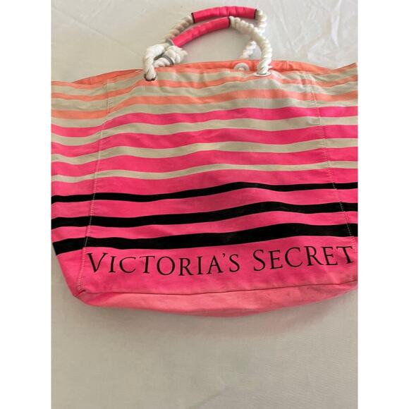 Victoria's Secret Cotton Beach Tote/Weekender Bag - Picture 1 of 4